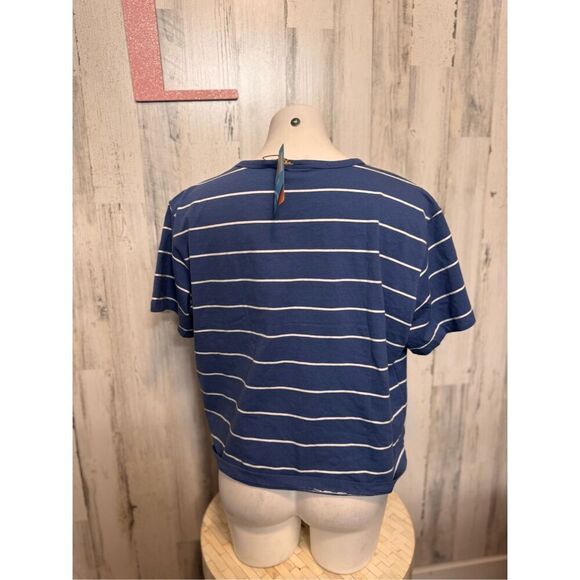 ALDI stripped crop top blouse size XL - Picture 4 of 7